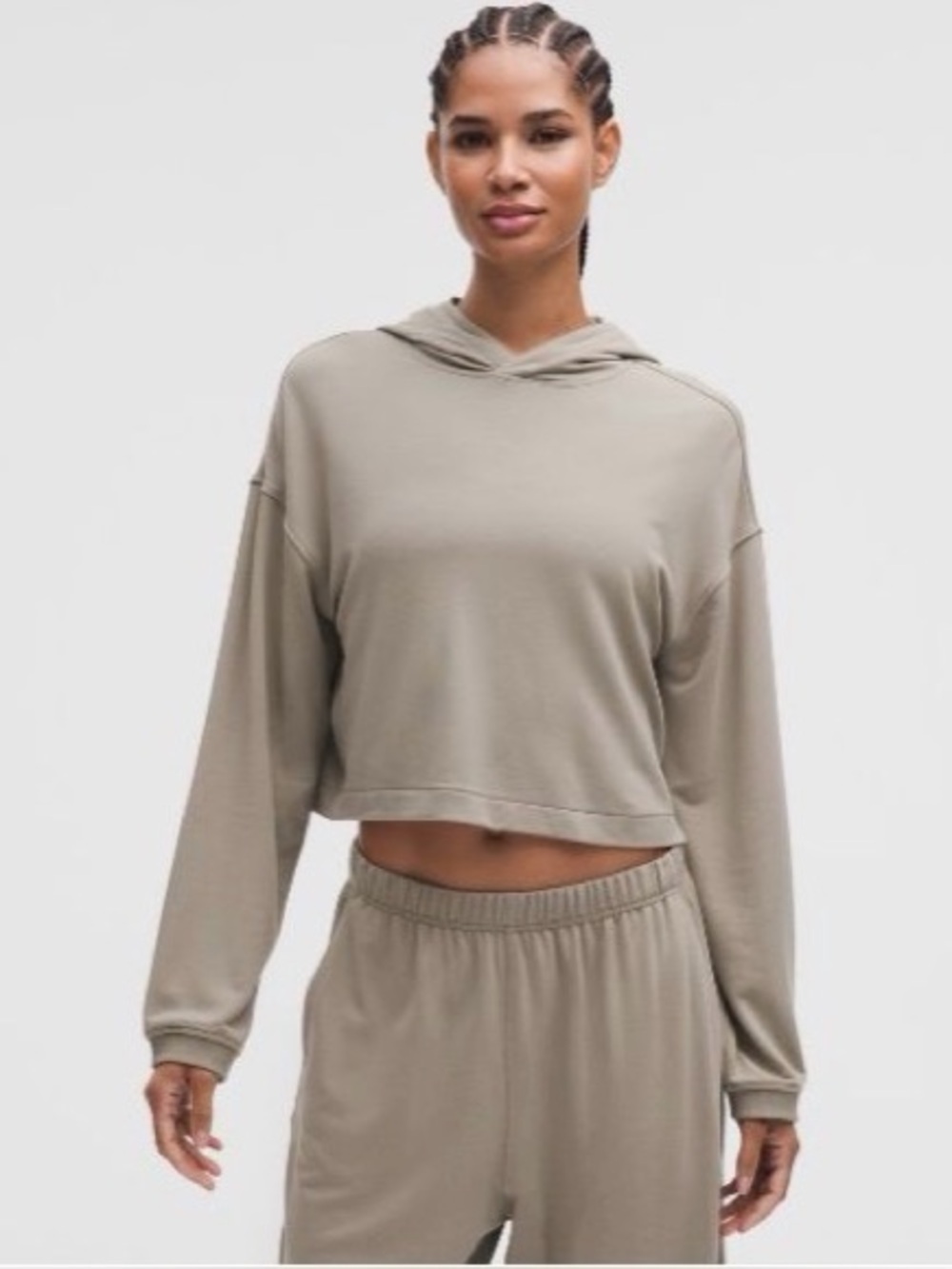 lululemon BeCalm Hoodie Warm Ash Grey XL